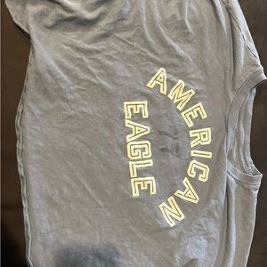 American Eagle shirt blue with white American Eagle words only worn 1-2 times